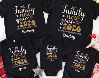 Set pigiama personalizzato per la famiglia per il Capodanno 2026