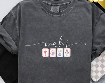 Mahjong T-shirt Comfort Colors, Mahjong lover era, mahjong gifts for friends, Asian game lover