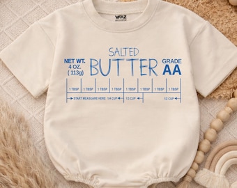 Baby Butter Bodysuit, Funny Baby Shirt, Baby Shower Gift, Pastry