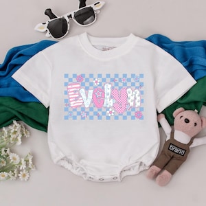 Personalized Name Baby Romper, Custom Name Baby Girl Bodysuit, Floral Print Baby Outfit, First Birthday Girl Clothes, Baby Shower Gift