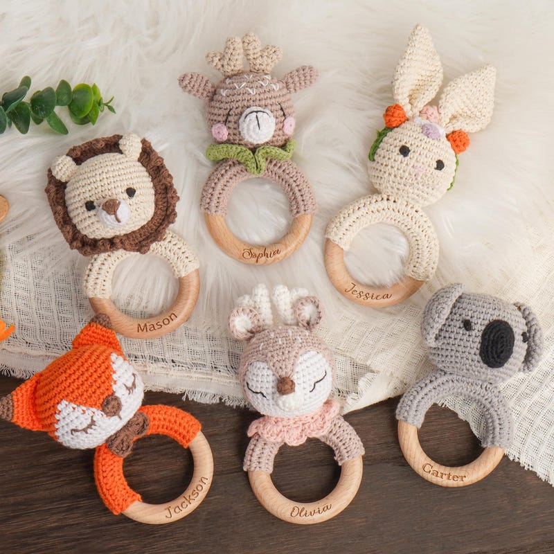 Wooden Rattle - Etsy