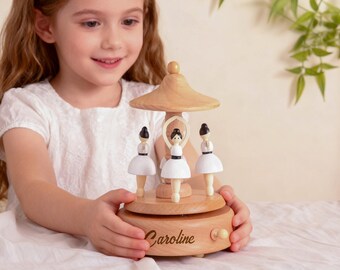 Engraved Name Wooden Music Box, Custom Train Music Box, Keepsake Gift for Kids, Christmas Baby Musical Box, Baby Shower Gifts, Newborn Gift