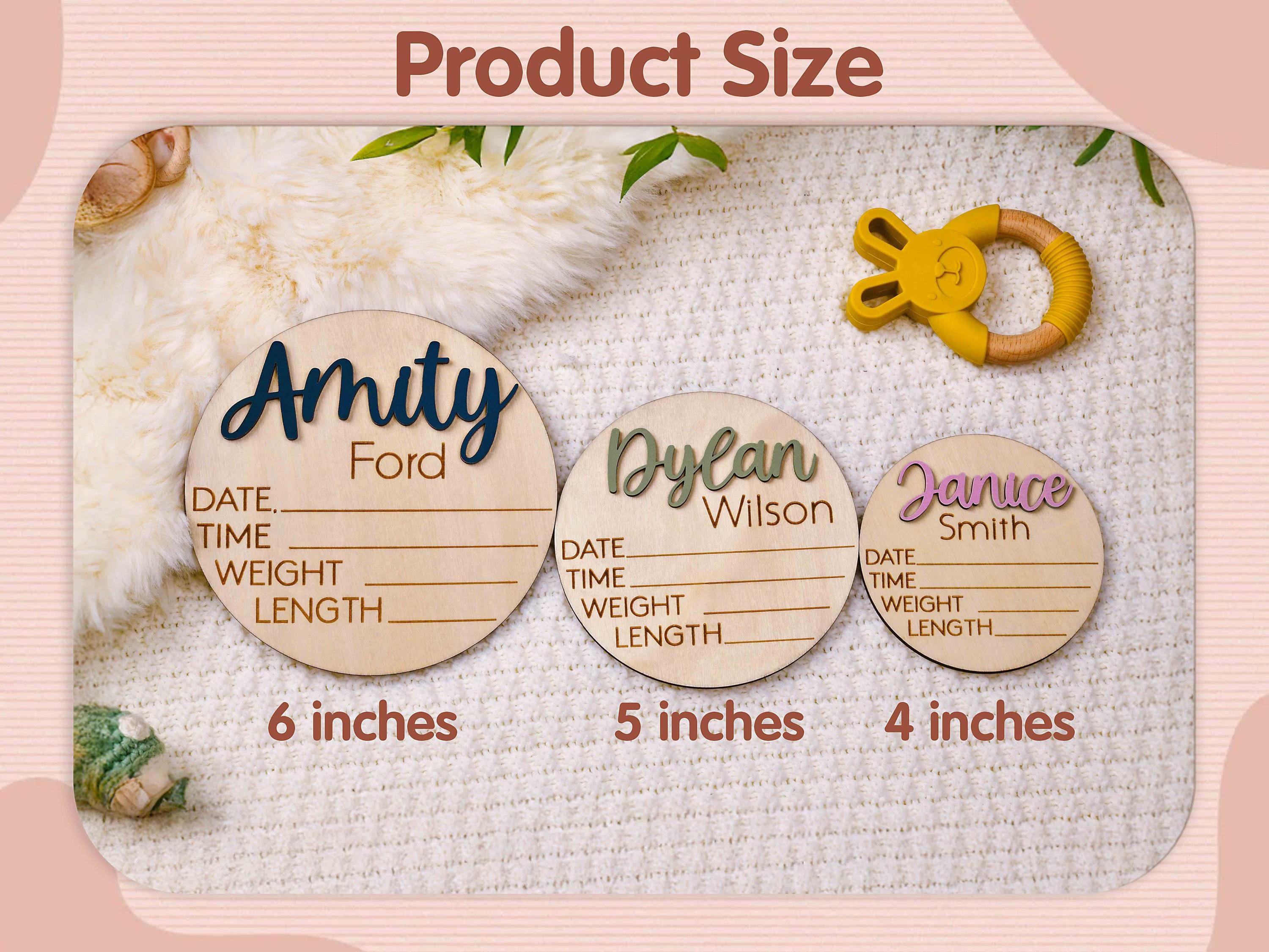 Personalized Birth Announcement Sign, Wooden Baby Name Sign, Engraved ...