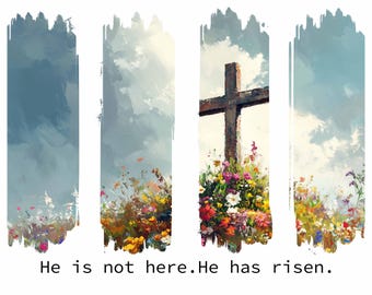 Western Christian Easter Png, He Is Risen Png, Easter Floral Png, Spring Wildflower Sublimation Designs Png, Easter Shirt Digital png File