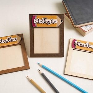 Porta-blocco per appunti per insegnanti, regalo personalizzato con il nome dell'insegnante, regalo per studenti, regalo di ringraziamento per l'insegnante, regalo di fine anno per l'insegnante