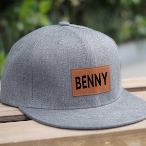 Custom Baby,Infant,Toddler,Kids And Adult Snapback Hat,Personalized Leather Patch Snapback Hat,Kids Baseball Hat With Name,Gift For Dad&Baby