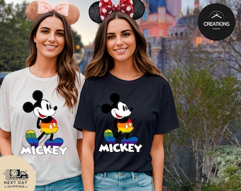 Rainbow Mickey Mouse Shirt,Disney Pride LGBTQ Tee, Gay Lesbian Pride Month T-shirt,Disney Vacation T-shirt,Human Rights Equality,Disney Trip