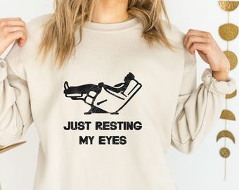 Just Resting My Eyes, Recliner, Tired Dad Shirt, Funny Mens Shirt, Funny Dad Shirt, Funny Father's Day Shirts, Nap Champ, Gift For Dad