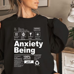Anxiety On Shirt, Funny Shirt, Cute Psychology Student Gift, Anxiety Shirt, Gift For Anxious, Gift For Frien, Mental Health Awareness Shirt