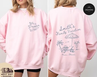 Personalized Family Vacation Shirt, Family Trip Shirt, Beach Trip Family Shirts, Cousin Vacation Matching Shirt, Travel Gitt, Summer Shirt