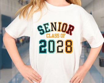 Class of 2028 Shirt, Growing Up Shirt, School Shirt, Graduation Gift, 2028 Shirt ,Back to School, Graduation Gift Retro Seniors T Shirt