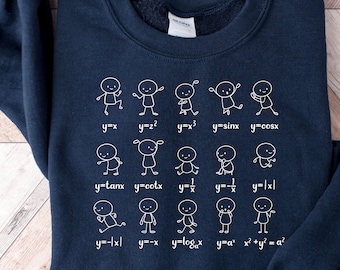 Math Stick Figures ,Math Shirt, Math Teacher, Nerdy Shirt,Math Lover Shirt, Funny Math Shirt, Mathematics Shirt,  Math Equation Joke Meme