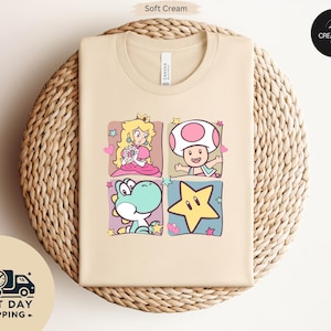 Mario Princess Girls Shirt, Princess Peach Mario Shirt, Princess Peach T-Shirt, Super Mario Shirt, Mario Group Birthday