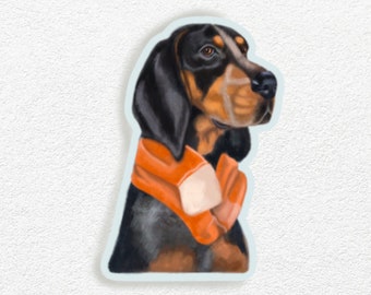 Bluetick Coonhound Sticker, TN Fan Pet Stickers, Tennessee Football Dog Stickers, Water Bottle Decal,  Laptop Stickers, Pet Lover Gift