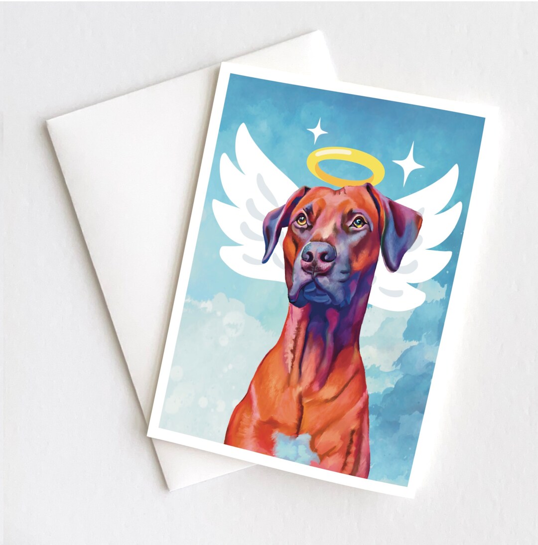 Personalized Rhodesian Ridgeback Pet Loss Card: Sorry for Your Loss ...