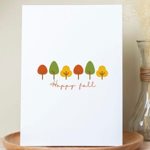 Greeting Cards, Happy Fall Design, 1-50 Pack, Thanksgiving, Thank You Notes, Just Because, Fall Celebration Card Set personalized name