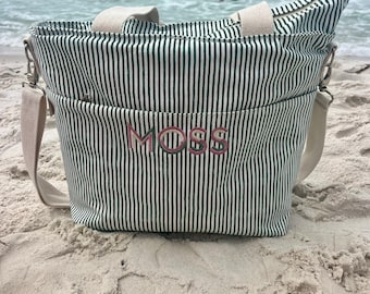 Personalized cooler, monogrammed large cooler, bridesmaid gift, insulated cooler bag, insulated snack bag, lake cooler, beach cooler