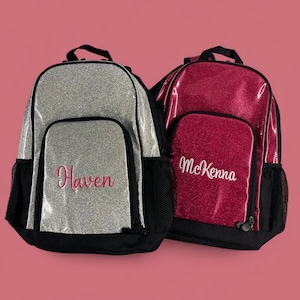 Personalized Cheer Backpack, Girls Glitter Backpack, Personalized Glitter backpack, Custom Dance Backpack, name backpack, Girls backpack,