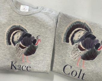Boys Turkey Shirt, custom thanksgiving shirt for boys