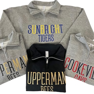 Individueller Teampullover, individuelles Team 1/4 Reißverschluss, Team-Sweatshirt, individueller Schulpullover, individuelles Teamtrikot, individuelles Fußballtrikot