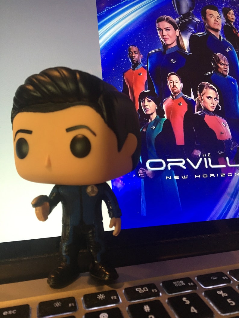 Custom Hand-painted SEASON 3 Capt. Ed Mercer Orville Funko Pop, painted by Lauri Jon™ Studio City. Capt. Ed Mercer Pop only image 4