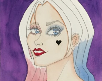 Harley Sophisticated Original Watercolor Woman by LauriJon™ Design Studio