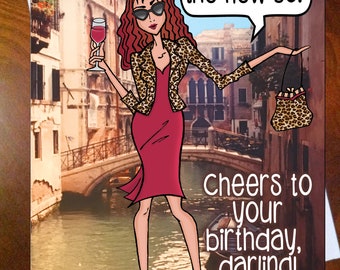 Happy Birthday Any Age Is The New 30! - The Martini Made Me Say It, Darlings! Card by LauriJon™ Design Studio