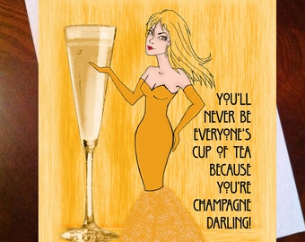 Champagne Darling! Card by LauriJon™ Design Studio