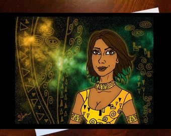 Green-Gold Doctor Klimt Card by LauriJon™ Studio City