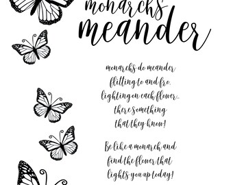 Monarchs Meander coloring pages (2) by LauriJon™ Design Studio