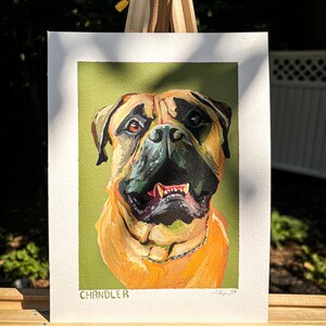 Arte colorido personalizado para mascotas: retrato pintado a mano en gouache para perro, gato o cualquier mascota. Regalo especial para conmemoraciones, cumpleaños o festividades.