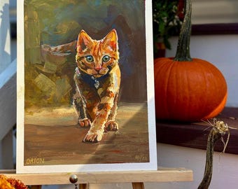 Retratos de mascotas pintados a mano en gouache: arte único y realista de perros y gatos