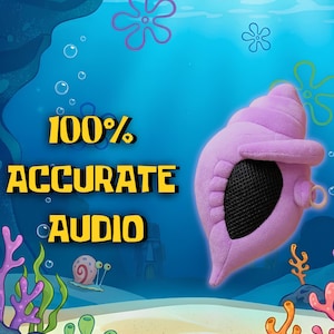 SpongeBob Magic Conch Shell Plush - Talking Pull String Toy, 9 Phrases, Handmade Nostalgic SpongeBob Gift