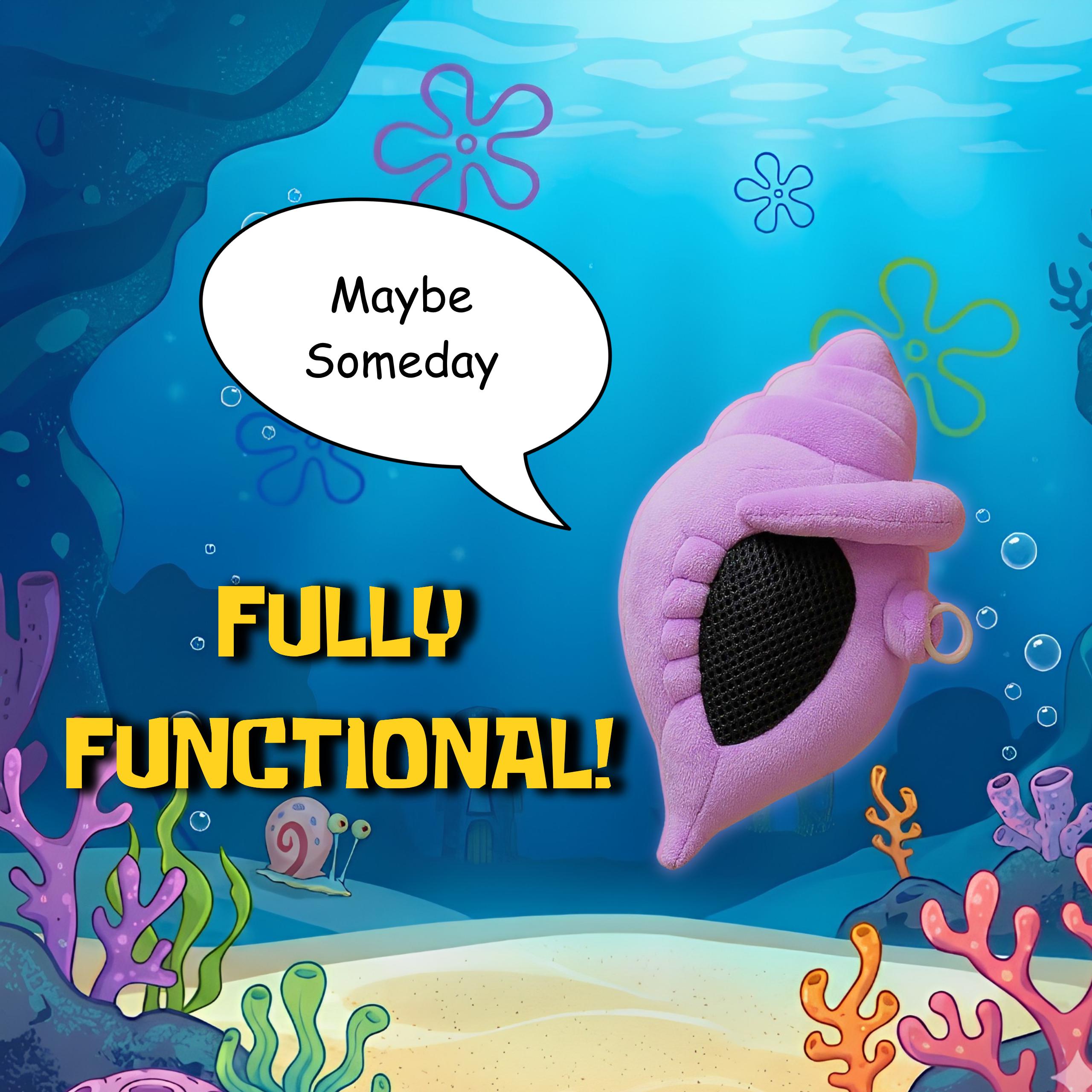 Spongebob Shell Plus Shell Spongebob Magic Conch Shell Plush — Talking Pull-string Oracle ...
