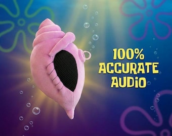 Peluche de caracola mágica, juguete oráculo parlante, regalo para fans de Bob Esponja.