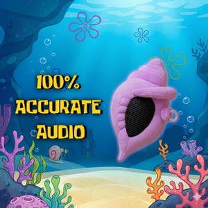 SpongeBob Magic Conch Shell Plush — Talking Pull-String Toy, Fully Functional Voice Box, 9 Phrases | Handmade Nostalgia Gift