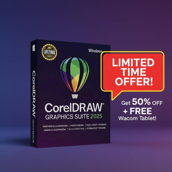CorelDraw Graphics Suite 2025 | Lifetime Access | Digital Download | Windows Exclusive