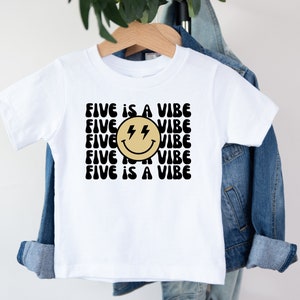 Five is a Vibe shirt, Boys 5th Birthday Shirt, 5 Birthday Shirt, Five Birthday, boys birthday shirt, boys 5 year old birthday shirt