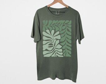 Comfort Colors® Tee, Botanical Shirt, Wildflowers Shirt, Nature Shirt, Plant Lover Shirt, Cottagecore Shirt, Leaves, unisex graphic shirt