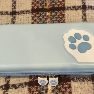 Opruiming | Gratis verzending | Nintendo Switch- of Lite-draagtas Tas met 10 gamekaartsleuven Opberghouder Beschermorganizer Blue Cat Paw