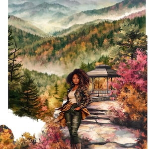 Her Rustic Charm | Digital Black Girl Stickers for Goodnotes, iPad & Digital Planners/ Digital Stickers/ Black Girl Magic/ Fall Stickers