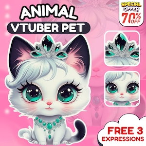 Custom Pet VTuber Model | Vtuber Pet, Cute animal vtuber, Rigged Pet VTuber, vtuber pet commission Live2d Model.