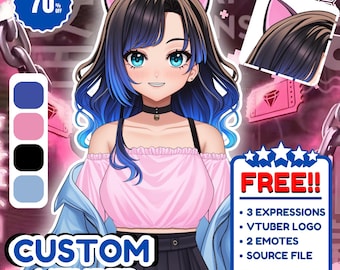 Custom Live2D VTuber Model Commission | Anime Art
