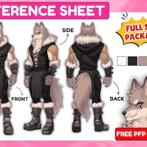 Scheda di riferimento personalizzata, scheda del personaggio furry, arte furry, scheda di riferimento antropologica, commissione Fursona, progettazione del personaggio furry.