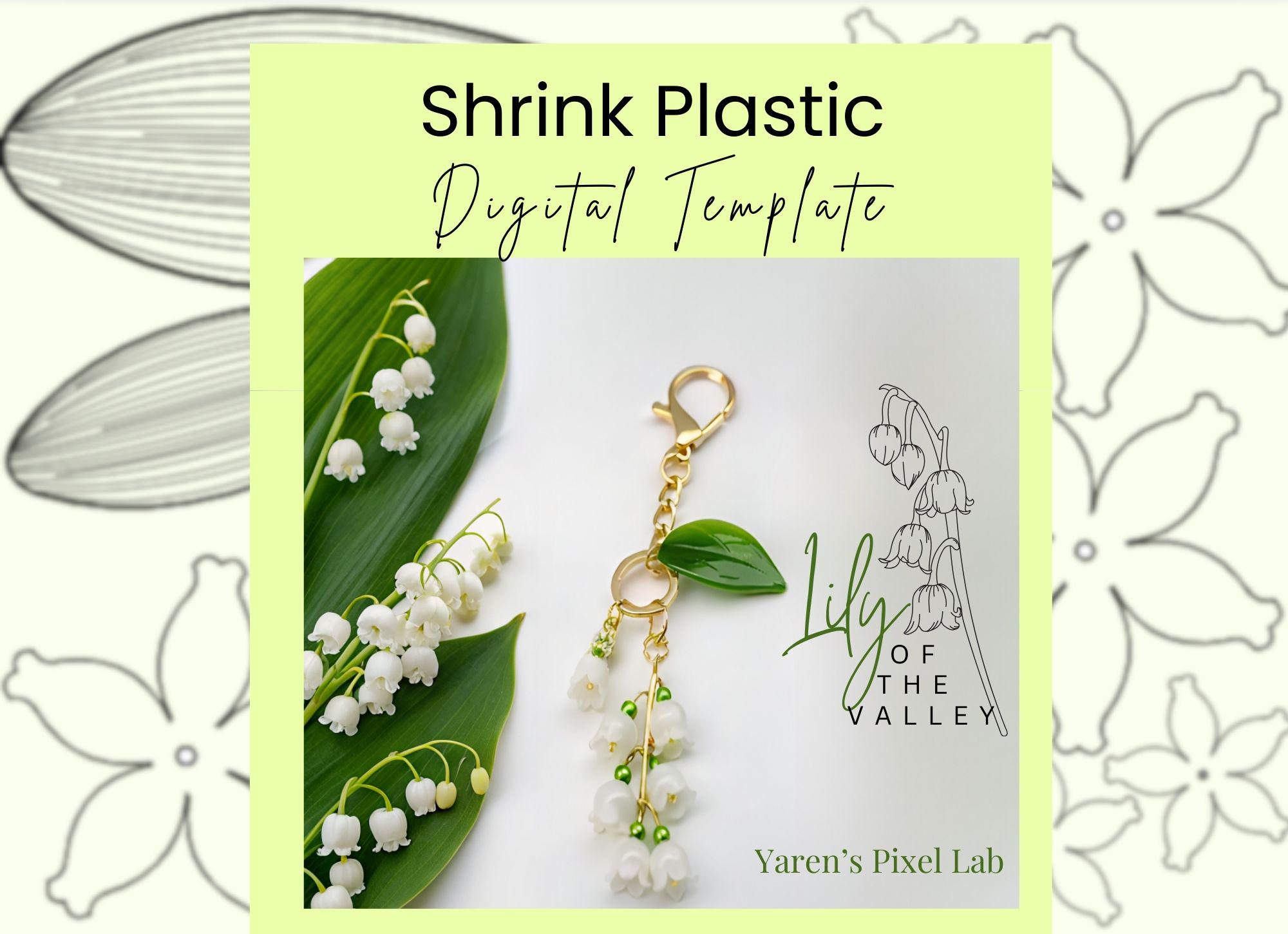 Lily of the Valley Shrink Plastic Digital Template DIY Shrink Plastic