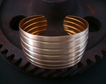 Ribbed Cuff, Quality Brass, Close out Brass Cuff Supply, Top Will Be Polished Not Just Raw Brass, USA Metals, Limited Supply