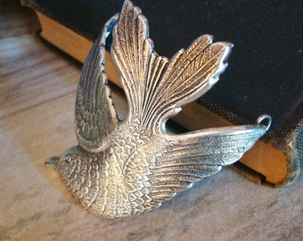 Bird In Flight, Completed  Cuff Bracelet or A Jewelry Supply, Rings Soldered For A Professional Jewelry Component, USA