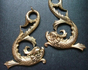 GLORIOUS CREATURES Of The Deep, Not Raw Brass, Jewelry Supplies, Great Earring Products, Drilled Or Not Drilled, USA