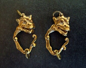 2 Little BULL Creatures, 2 Ring Connectors or Pendant, Wonderful for Earrings Or Necklaces