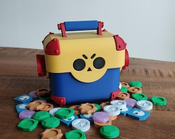 Mega Box / Oggetto di scena di Brawl Stars stampato in 3D, include set di valuta!